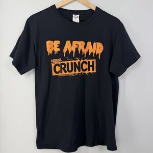 Nestle Crunch Be Afraid Halloween Graphic T Shirt Black Mens Medium 2012